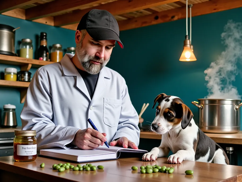 DrHans taking notes on the cold brewed beer experiment