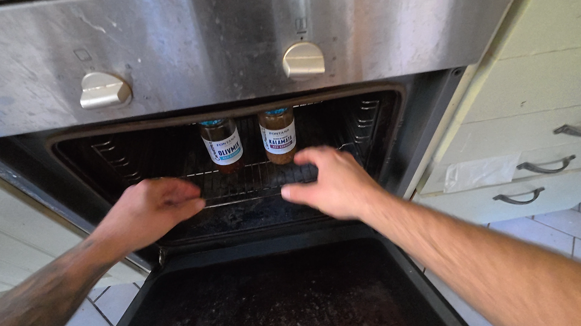 grains steeping in oven 